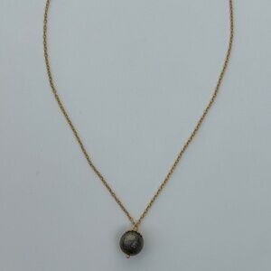 Gurhan Spell Collection 24k Gold Adjustable Necklace w/Blackened Silver Ball